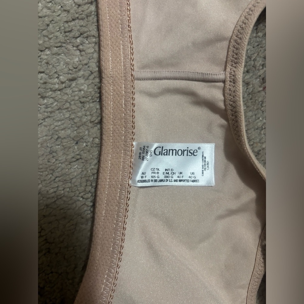 Glamorise Women's Brown Floral Plus Size
(FRONT-CLOSE) Size 40G - Picture 5 of 8